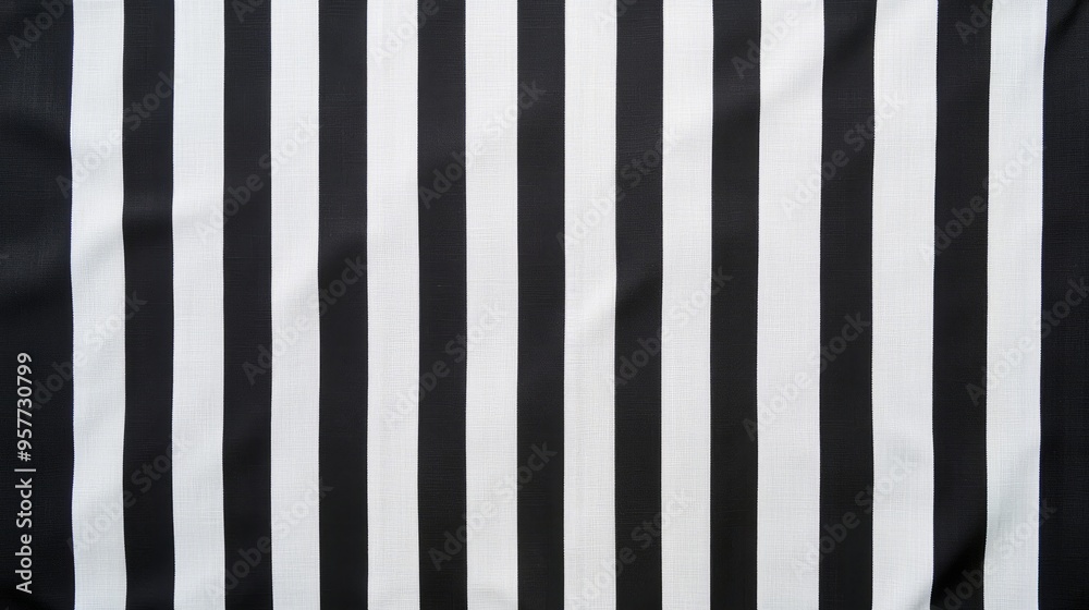 Black and white striped tablecloth background top view Black and white striped tablecloth background top view