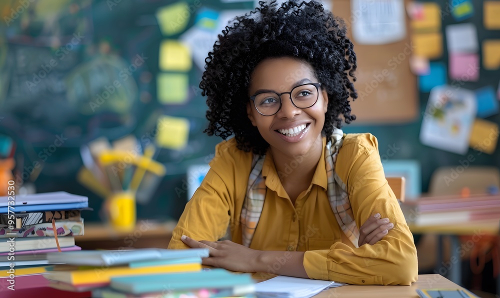Smiling girl student or woman teacher portrait. Smiling girl student or woman teacher portrait.