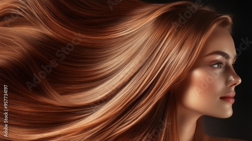 Woman with Long Flowing Hair