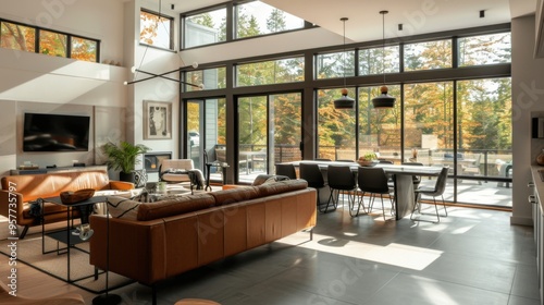 Modern Elegance in a Spacious Open Concept Kitchen and Living Area