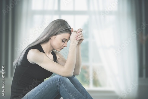 Depressed young woman with mental problem Free Download Depressed young woman with mental problem - GFXLoad