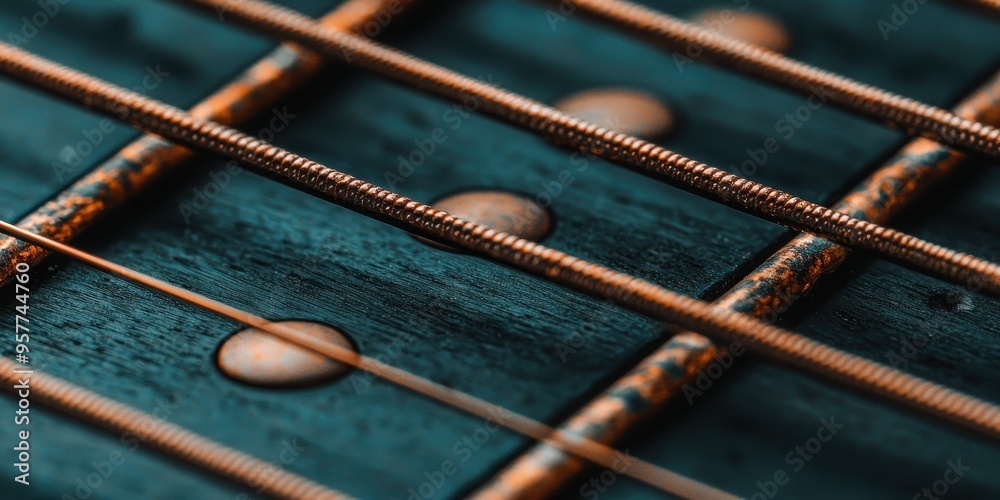 Closeup of Guitar Strings and Fretboard Closeup of Guitar Strings and Fretboard