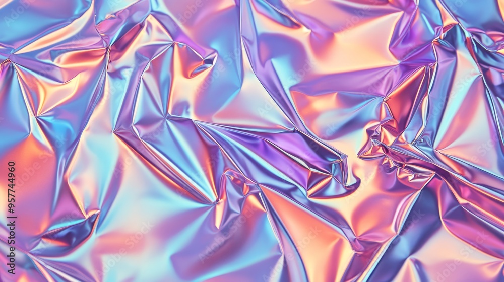 Shimmering Holographic Chrome Abstract Texture in Ultra HD Shimmering Holographic Chrome Abstract Texture in Ultra HD