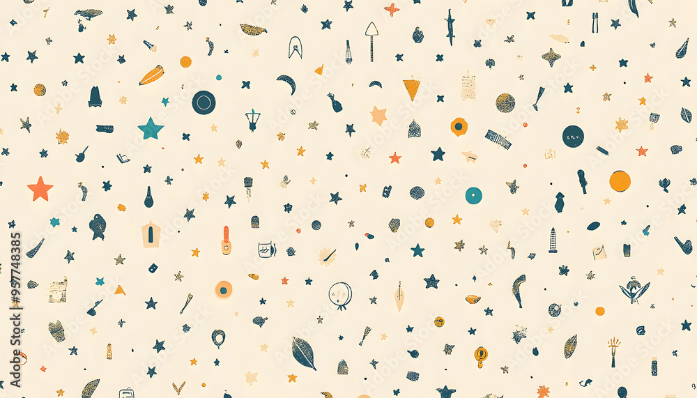 Repeating small icons, like stars, dots, or simple symbols, evenly spaced on a neutral background for a subtle pattern. Repeating small icons, like stars, dots, or simple symbols, evenly spaced on a neutral background for a subtle pattern.