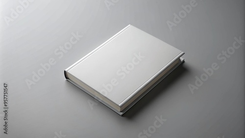 Hard cover book mock up isolated on soft gray background. illustrating, book, hard cover, mock up, isolated, gray background