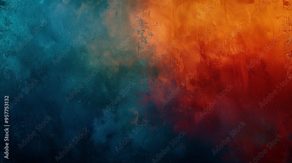 Abstract Blue and Orange Textured Background with Grunge Elements Abstract Blue and Orange Textured Background with Grunge Elements