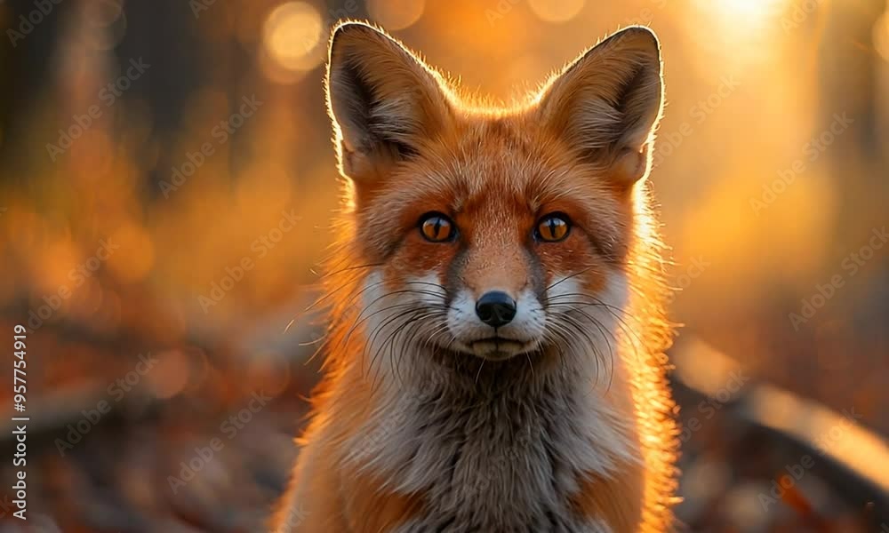 Red Fox in Autumn Sunset Red Fox in Autumn Sunset