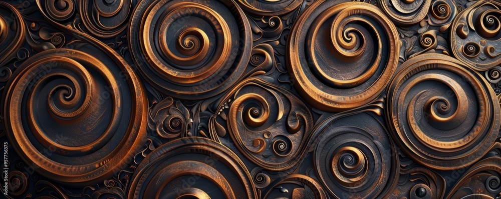 Intricate patterns with swirling motifs, 4K hyperrealistic photo Intricate patterns with swirling motifs, 4K hyperrealistic photo