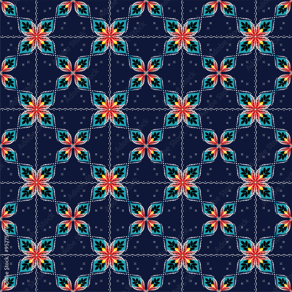 Vector Javanese ethnic batik pattern template with a beautiful and elegant natural color combination Vector Javanese ethnic batik pattern template with a beautiful and elegant natural color combination