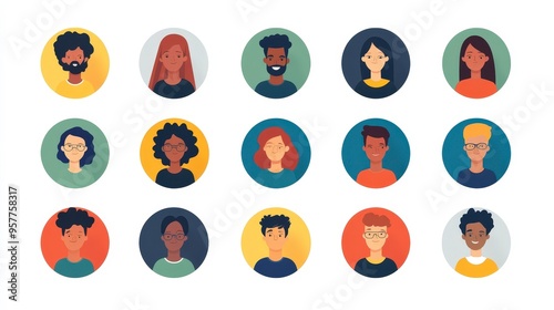 Minimalistic Avatar Designs for Universal Profile Pictures - Circular and Square Formats for Social Media and Professional Platforms