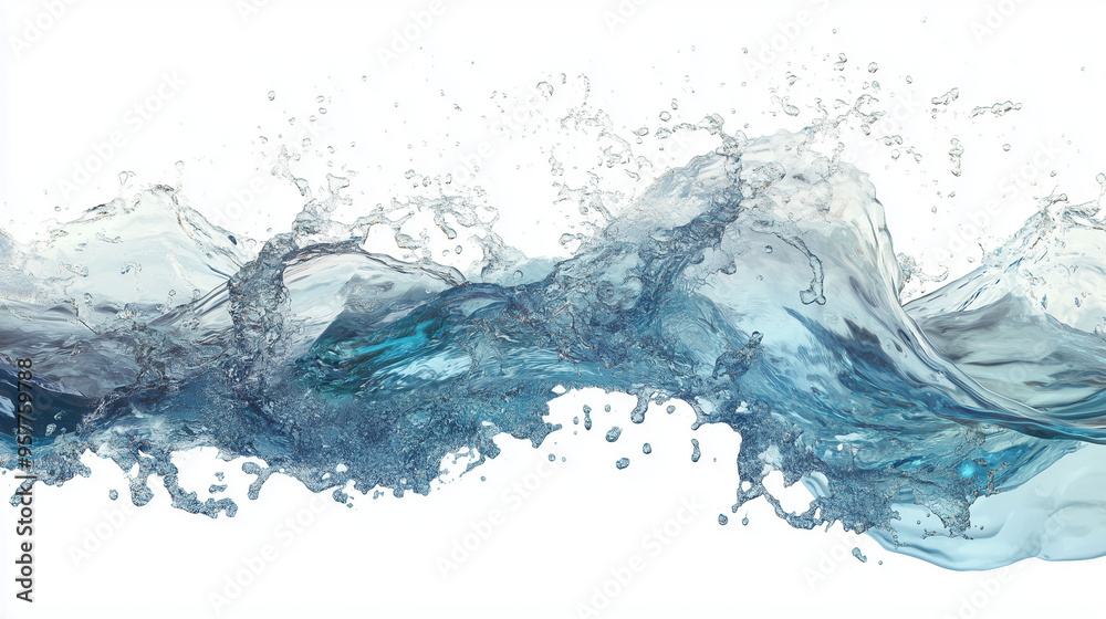 splash water at white background splash water at white background