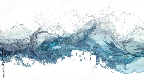 splash water at white background 