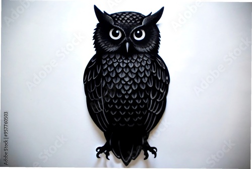 owl white background photo