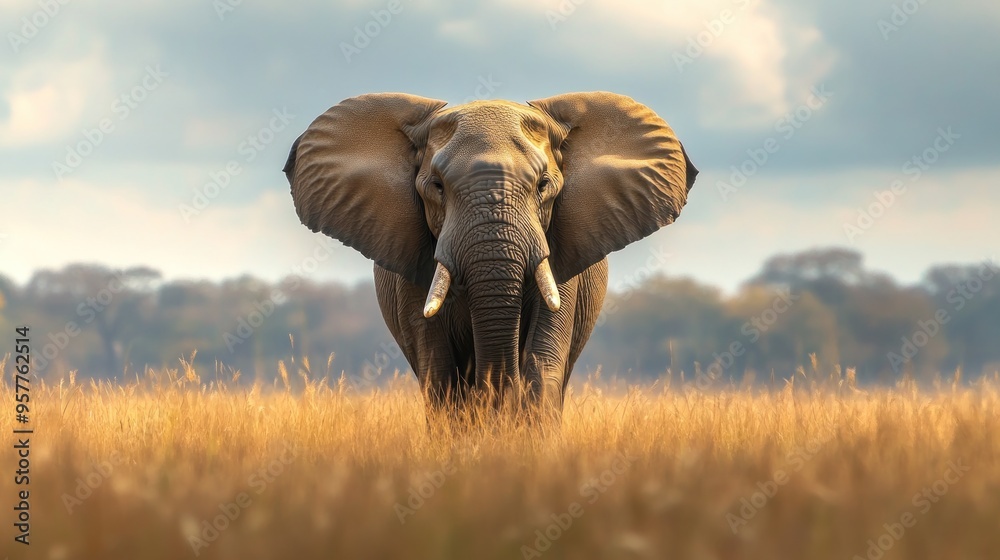 Fototapeta premium Elephant in the Grass