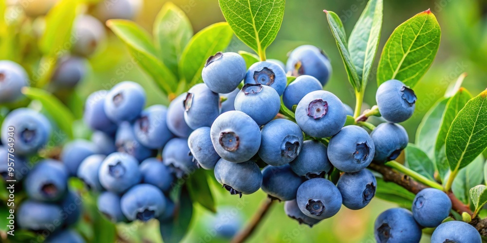 Ripe blueberries on a blueberry bush in the wild , berries, nature, ripe, freshness, organic, harvest, close-up, botanical Ripe blueberries on a blueberry bush in the wild , berries, nature, ripe, freshness, organic, harvest, close-up, botanical