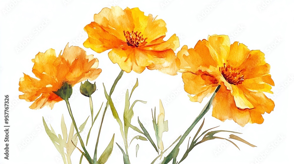 three flowers isolated on white three flowers isolated on white