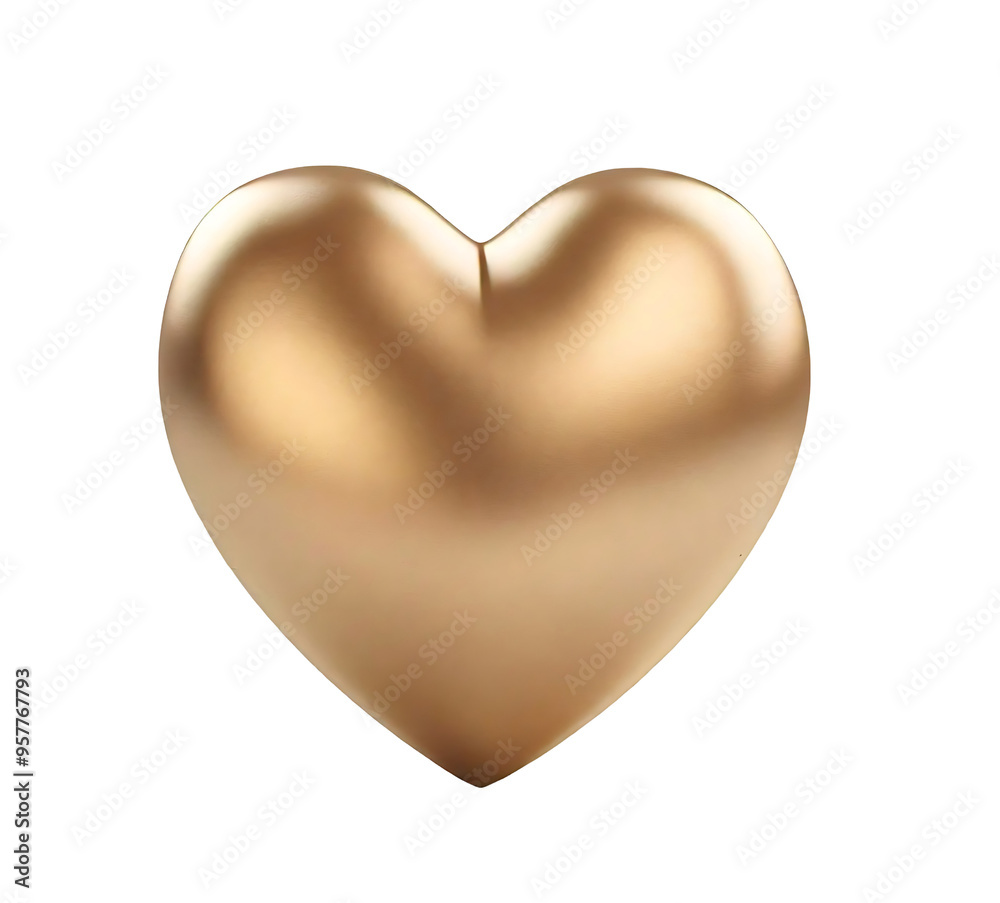 golden heart symbol isolated on transparent background golden heart symbol isolated on transparent background