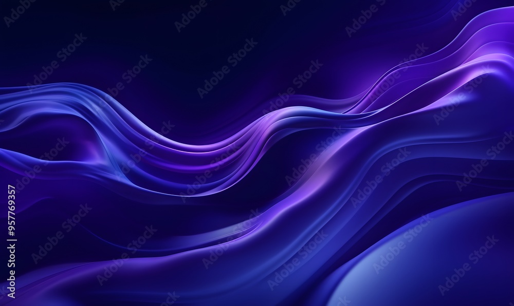 A dark background with swirling dark blue and purple liquids, Generative AI A dark background with swirling dark blue and purple liquids, Generative AI