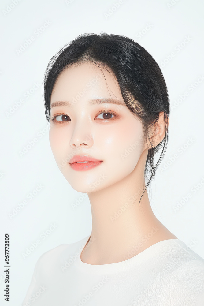 Beauty concept portrait of young Asian woman with soft highlights Beauty concept portrait of young Asian woman with soft highlights