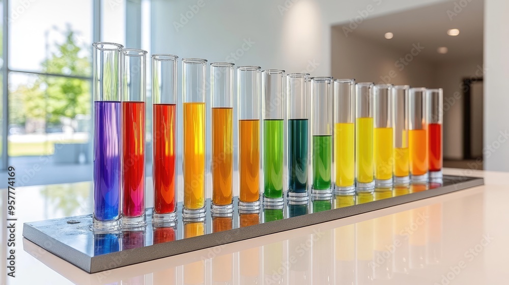 Closeup Shot of Glass Tubes in a Laboratory Setting with Scientific Equipment Closeup Shot of Glass Tubes in a Laboratory Setting with Scientific Equipment