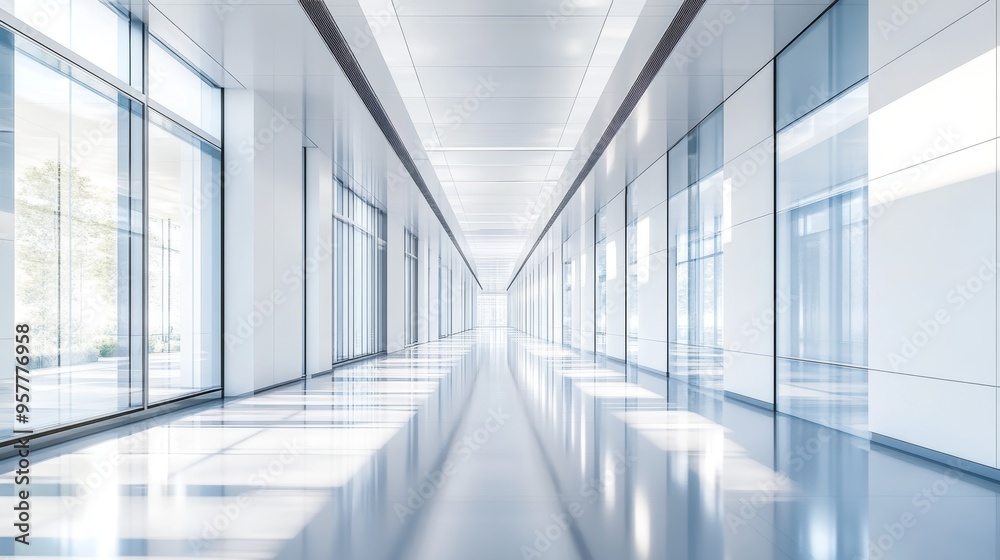 Bright and Modern Corridor in a Office Building Bright and Modern Corridor in a Office Building