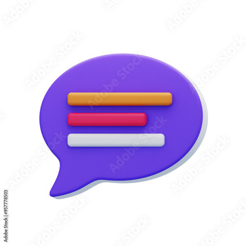 Bubble Chat 3D Icon 