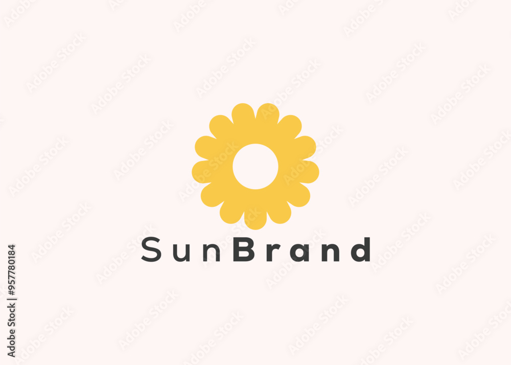 Minimalist sun logo design template. Modern style sun logo Minimalist sun logo design template. Modern style sun logo