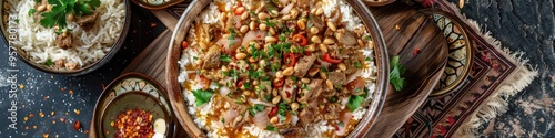 Traditional Meat Fatteh Dish Recipe photo