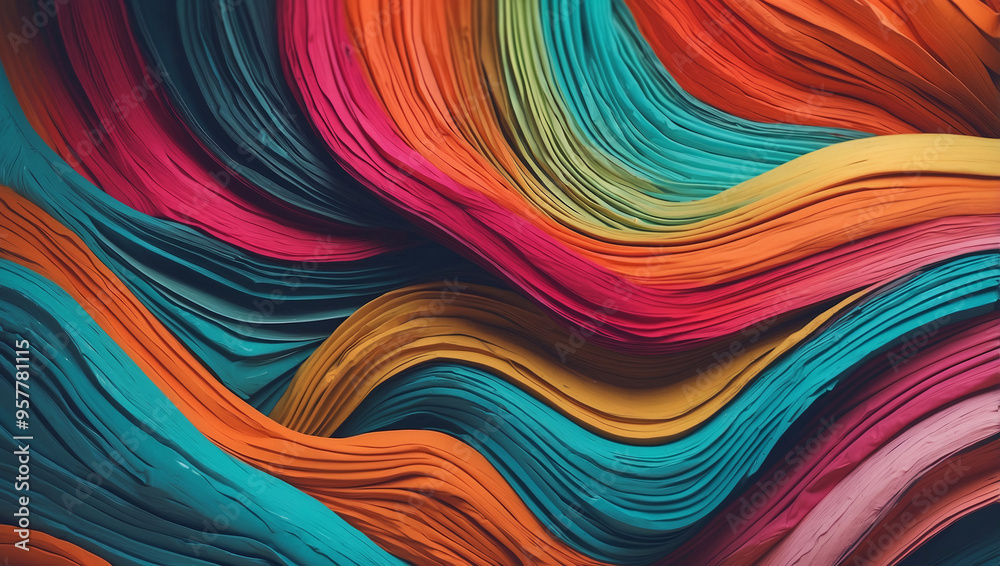 Fototapeta premium colorful wallpaper background with stack layer with layer blend together