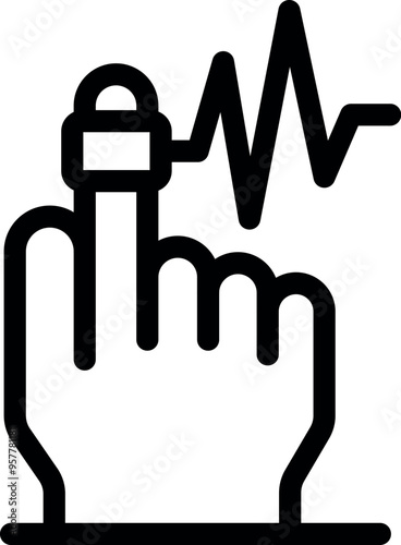 Doctor is taking a patient's pulse using a device on the patient's finger