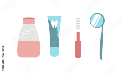 Oral hygiene products and cleaning tools logo