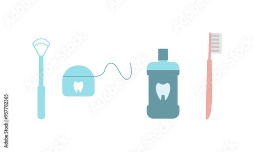 Oral hygiene products and cleaning tools logo