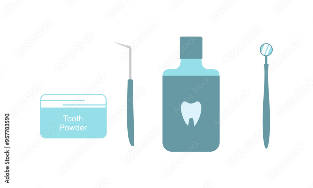 Oral hygiene products and cleaning tools logo Oral hygiene products and cleaning tools logo