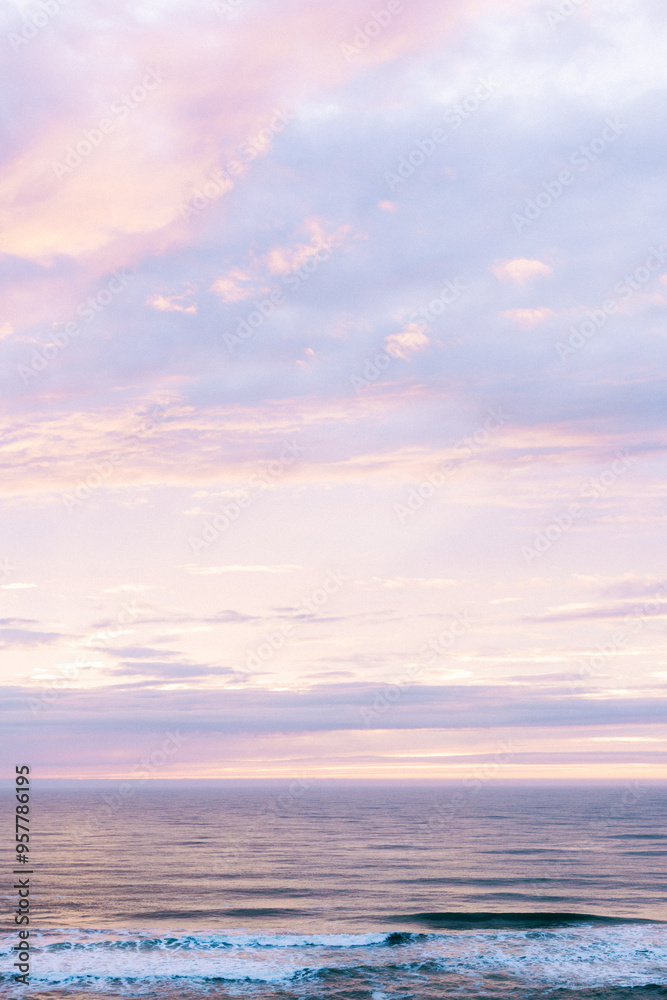 Pink Sunset over the Ocean