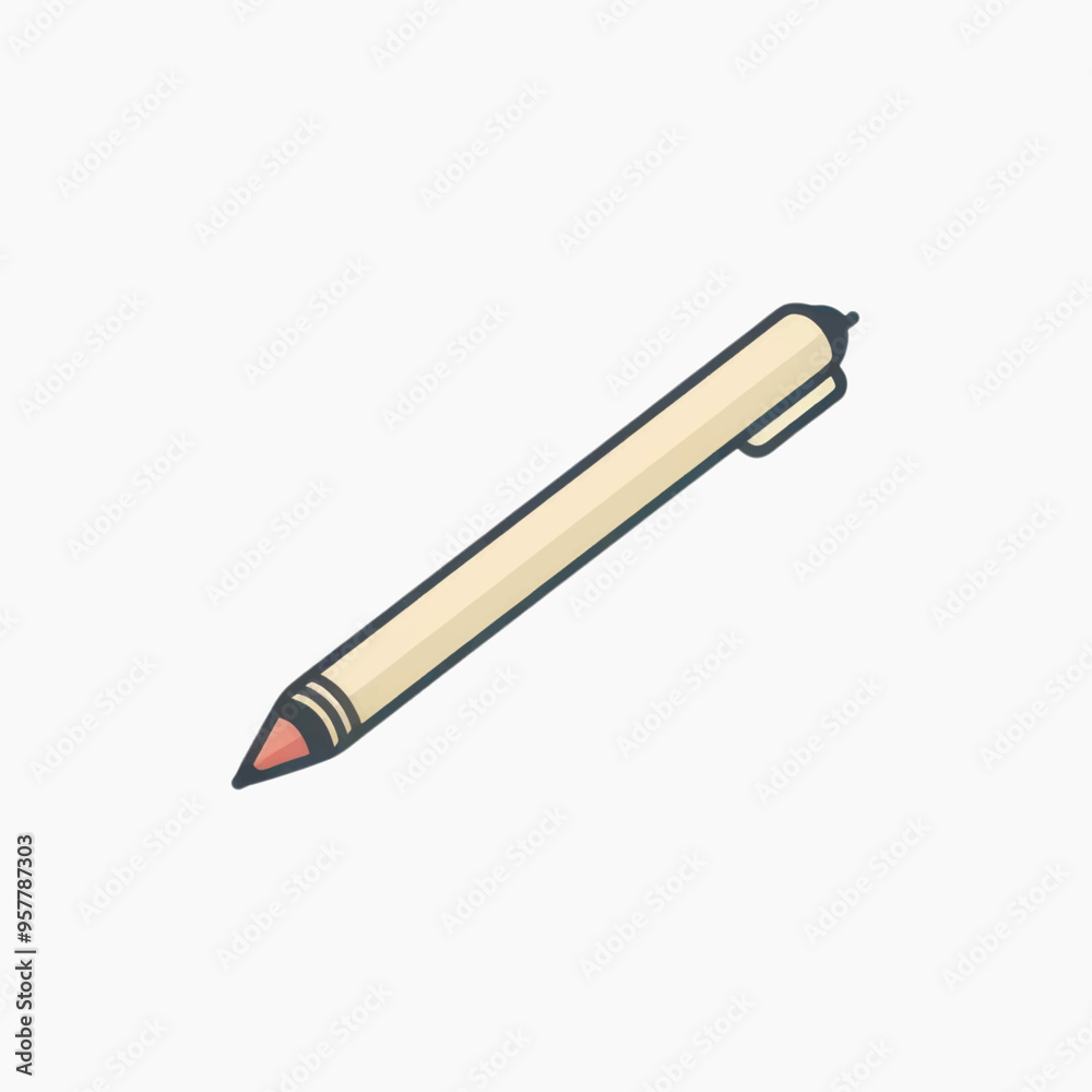Cartoon pen on white background Cartoon pen on white background