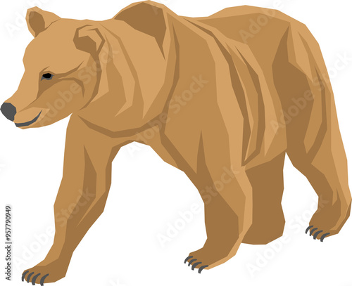 Illustration of a brown bear