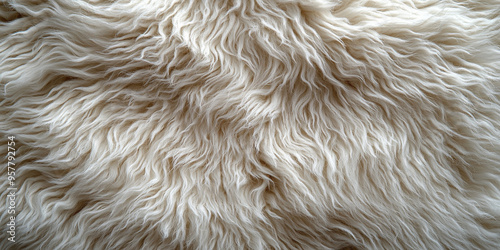 Close-up texture of soft white fur, perfect for a cozy winter backdrop.