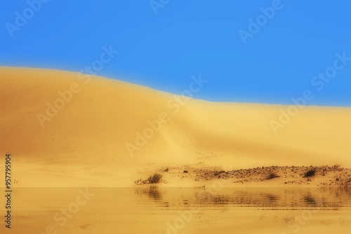 Wallpaper Mural mirage of oasis in the desert, Torontodigital.ca