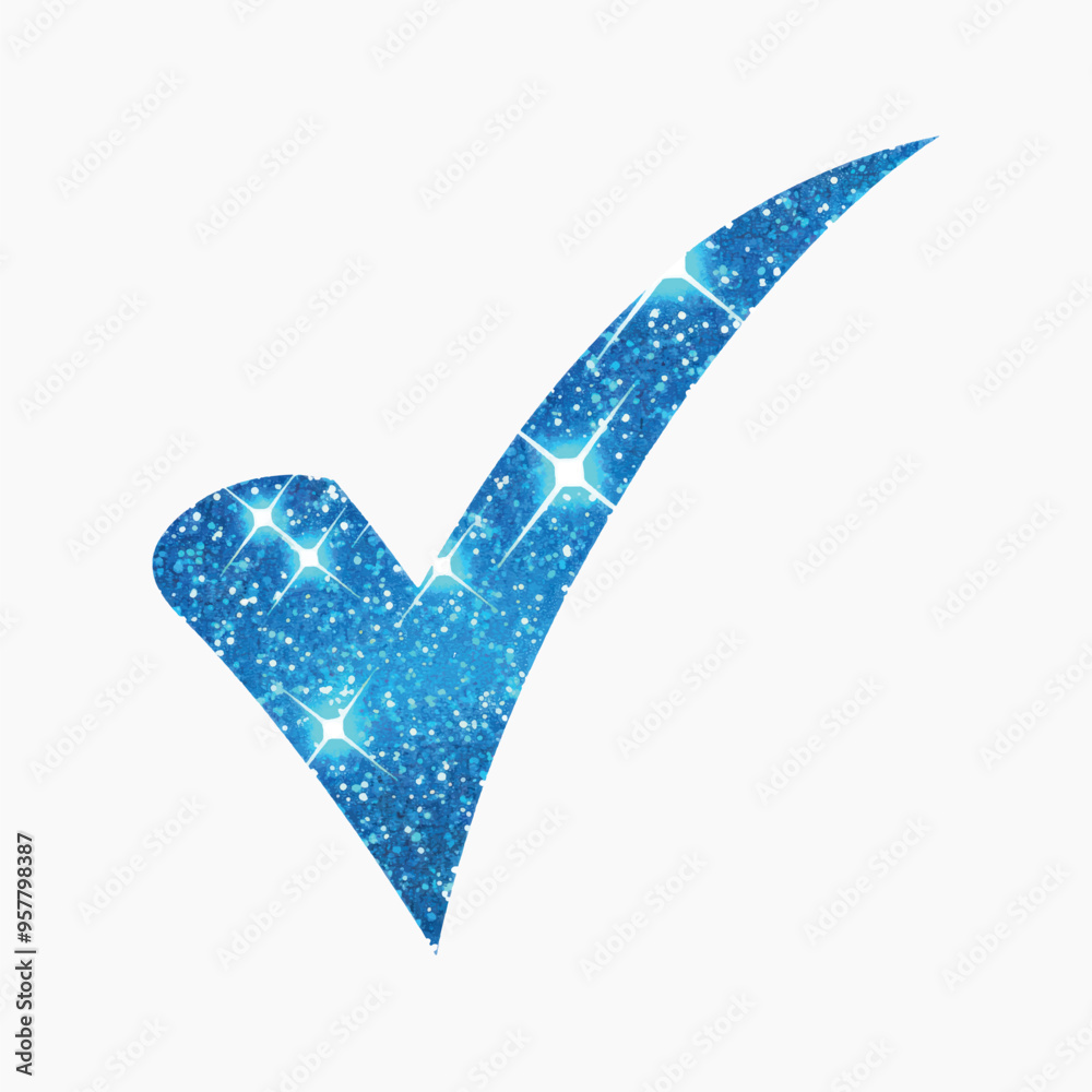 Sparkling blue check mark Sparkling blue check mark