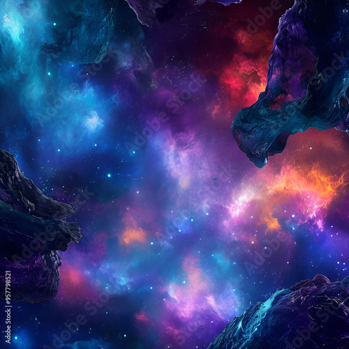 cinematic space vibrant wallpaper background