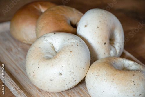 A healthy bagel breakfast