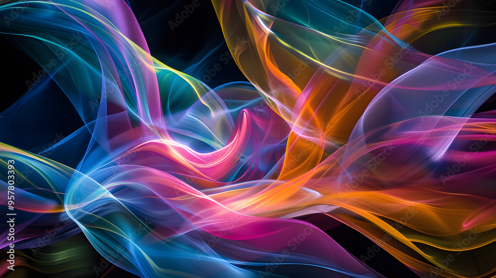 A colorful, swirling background with a purple and orange flame A colorful, swirling background with a purple and orange flame