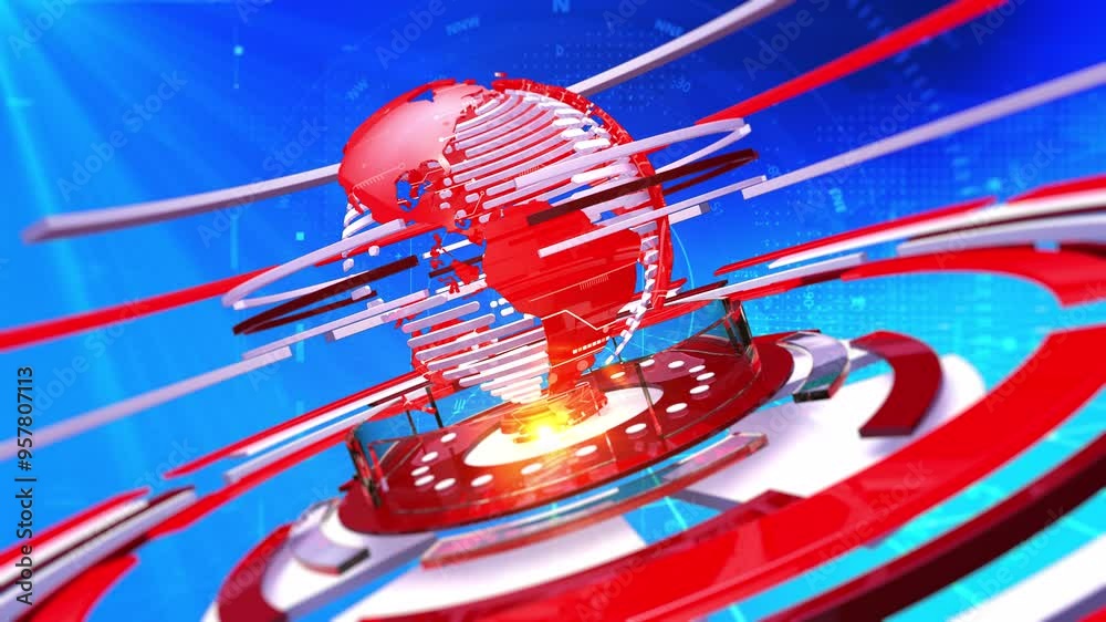 News Background Red Loop