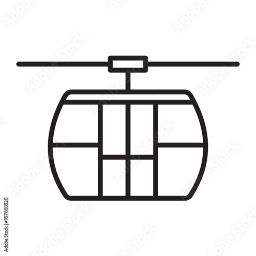 Cable Car for Transportation Icon