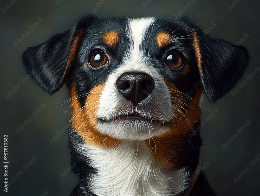 Photorealistic Close-Up of a Cute Dog with Detailed Fur and Expressive Eyes for an Adorable Visual Photorealistic Close-Up of a Cute Dog with Detailed Fur and Expressive Eyes for an Adorable Visual