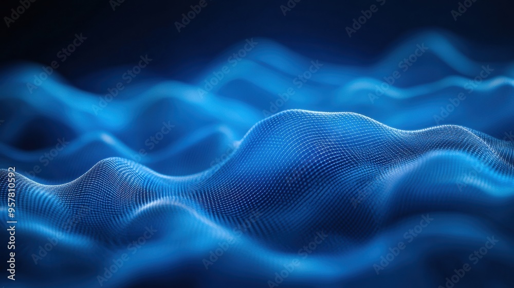 Obraz premium Abstract Blue Network Texture Background