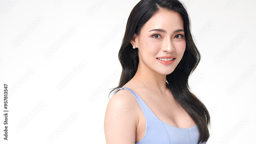 Beautiful young asian woman with clean fresh skin on white background, Face care, Facial treatment, Cosmetology, beauty and spa, Asian women portrait. Beautiful young asian woman with clean fresh skin on white background, Face care, Facial treatment, Cosmetology, beauty and spa, Asian women portrait.
