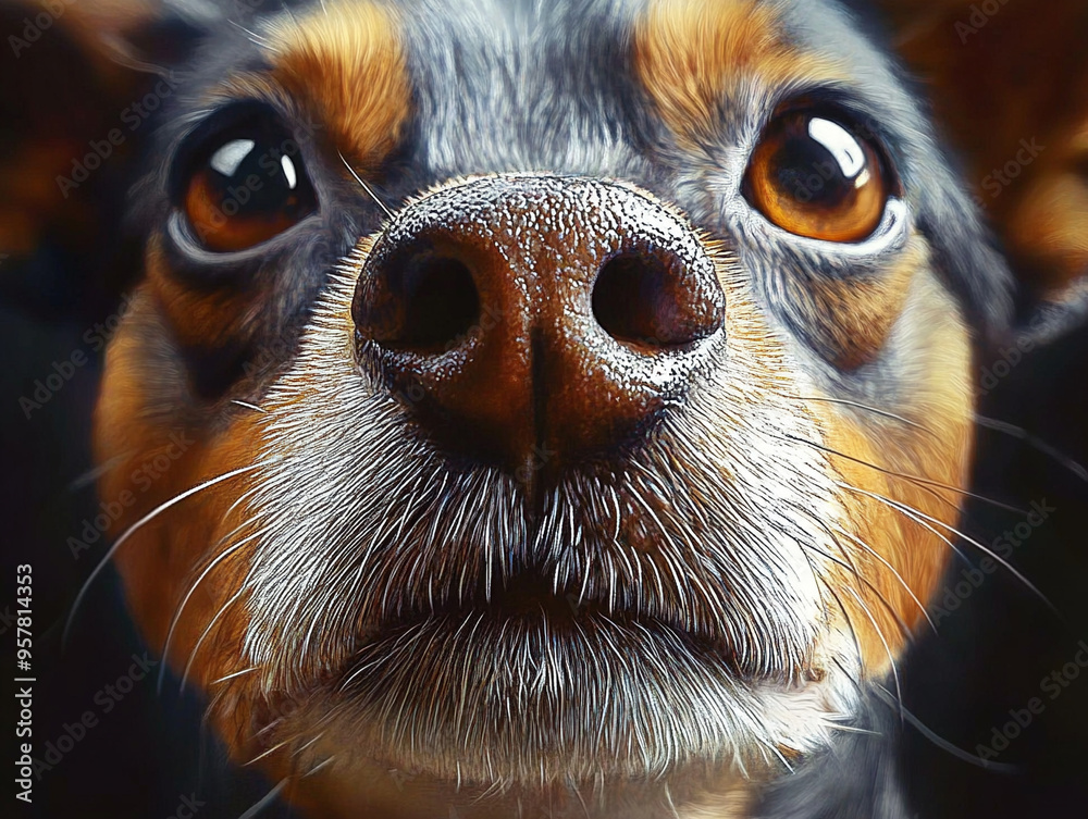Photorealistic Close-Up of a Cute Dog with Detailed Fur and Expressive Eyes for an Adorable Visual Photorealistic Close-Up of a Cute Dog with Detailed Fur and Expressive Eyes for an Adorable Visual