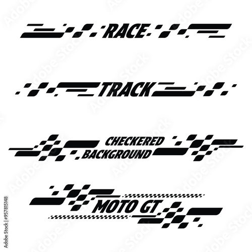Sport checkered pattern text designs