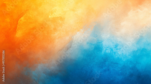 blur of orange and blue gradient background, symbolizing creativity and transformation, with soft transitions representing fluidity and change in visual design